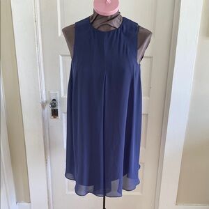 Bcbgeneration Sleeveless Blue Pleated Swing‎ Dress XS